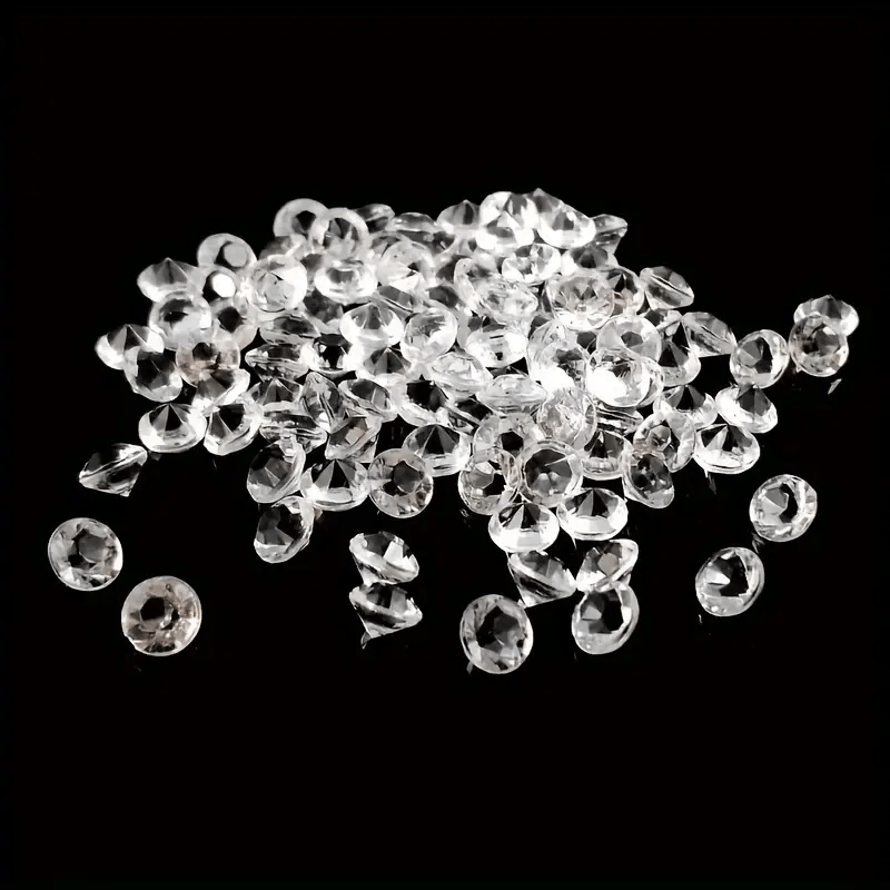 E-shop 150 Stück 12mm Hochwertige Funke Acrylziegel und Steine, Geeignet für Hochzeits-Tischdekoration, Weihnachtsfeier Dekoration, Brautshower, Vase