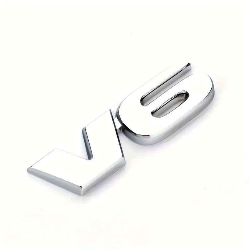 TEMU V6 3d Metal Emblem Compatible For Cars, Trucks, Suvs & Motorcycles - Fit Rear Trunk Sticker With V6 Badge - , Durable Metal Vehicle Accessory