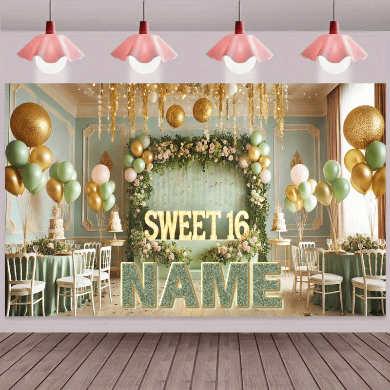 sweet 16 backdrop sold on Temu United States