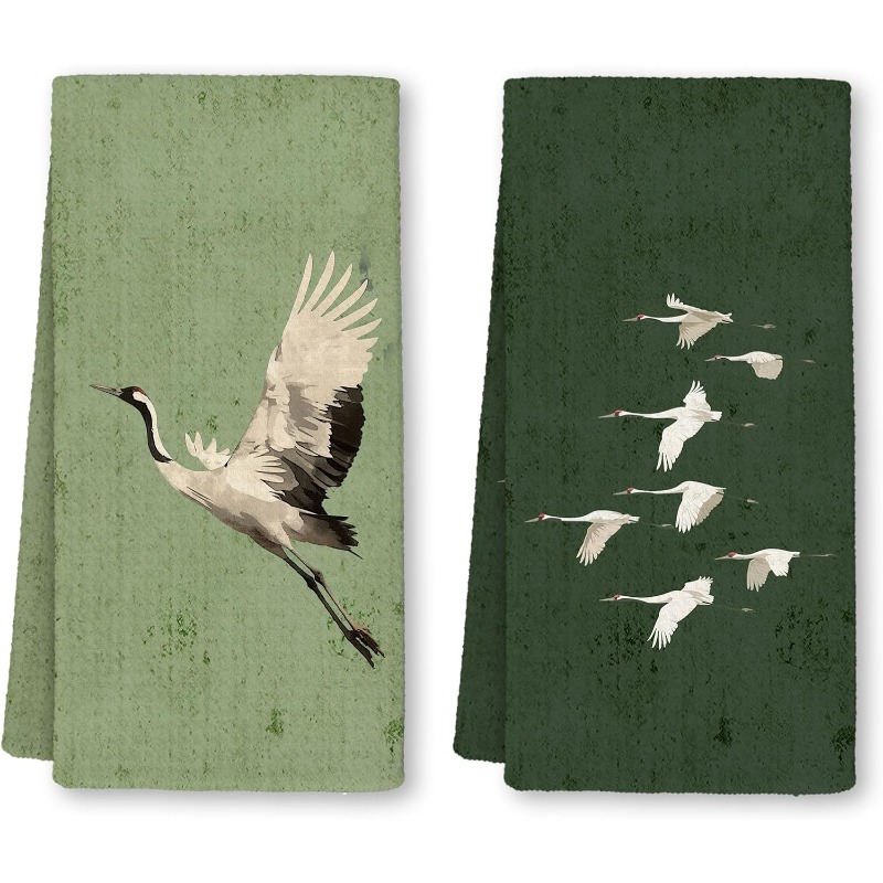 TEMU 2pcs 18*26-inch Japanese Hook Kitchen Towel, Retro Hook Decorative Towel, Japanese Decorative Tea Towel, Suitable For Kitchen Decoration,