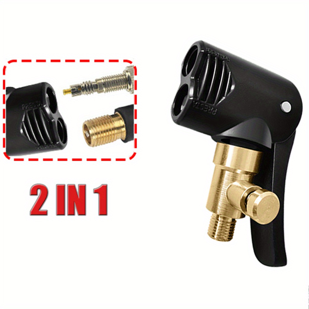 Adattatore per aria compressa a clip per gonfiaggio pneumatici KZQ da 4 pezzi, adattatore per valvola per pneumatici auto in ottone da 8 mm, adattatore per aria senza perdite