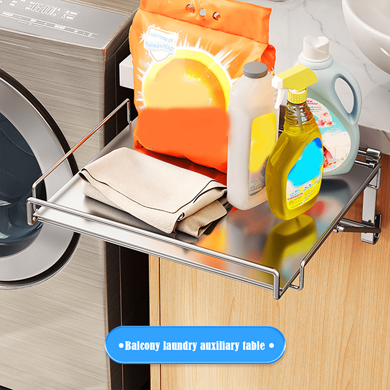 Image of Multi-functional Foldable Shelf | Stainless Steel Storage Essential For Cabinet Doors, Maximizes Organization While Saving Space
