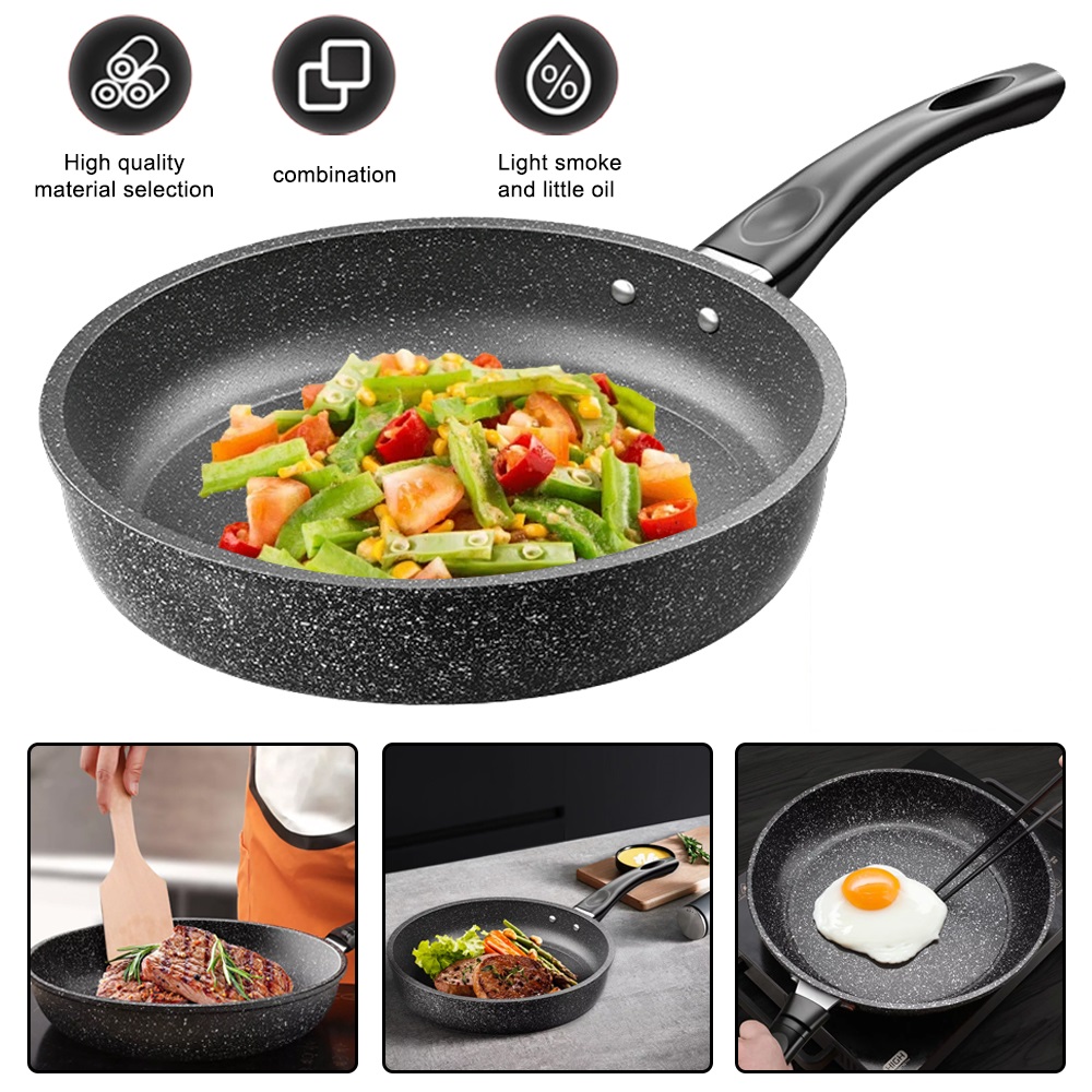 E-shop 24/ Multifunktionale -Haft-Bratpfanne, geeignet für Pfannkuchen allgemeine Öfen, geeignet für Steak, Pfannkuchen