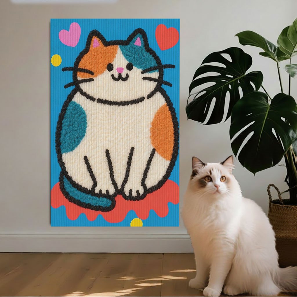 TEMU Self-adhesive Felt Cat Scratching Pad, Suitable For Indoor Walls And Furniture, Durable Climbing Mat And Pet Activity Board, , An For Home Decor