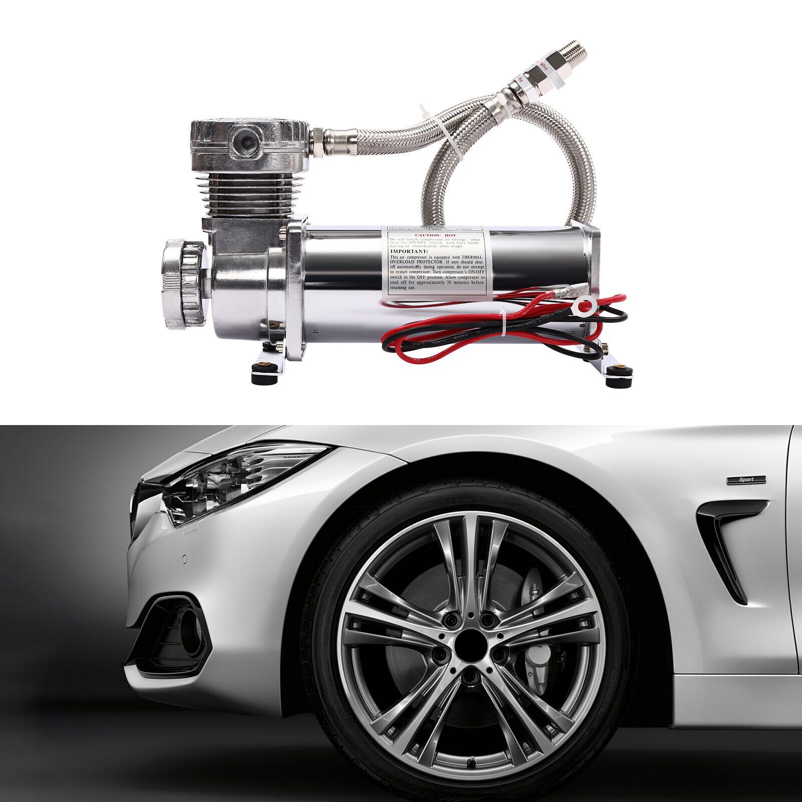 TEMU Air Compressor Kit, Suspension Compressor, Heavy Duty Air Compressor, Automotive Air Tools, Compressor, Professional Tool Kit, Rugged