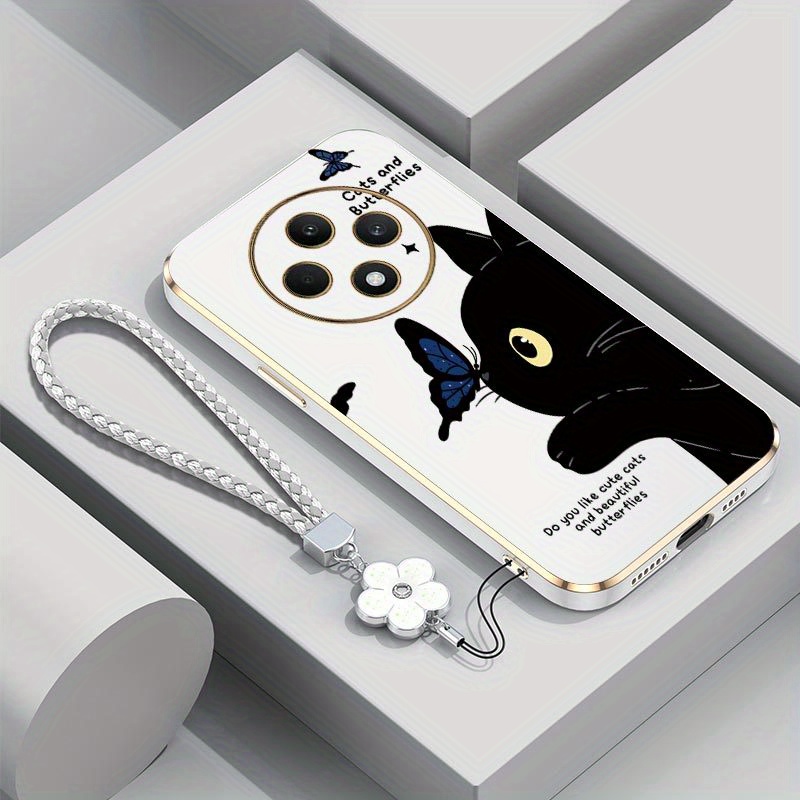 TEMU Phone Case: 12f Cute Kitten Comfortable Feel Design Durable Protection Reno 12 F Ideal For Entertainment