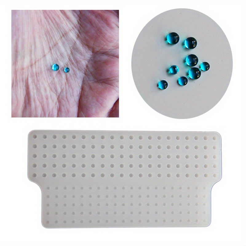 

100pcs Silicone Resin Casting Molds, Round Bead Mold For Mini Opal Beads, 3-4mm, For Diy Nail Art And Jewelry Making