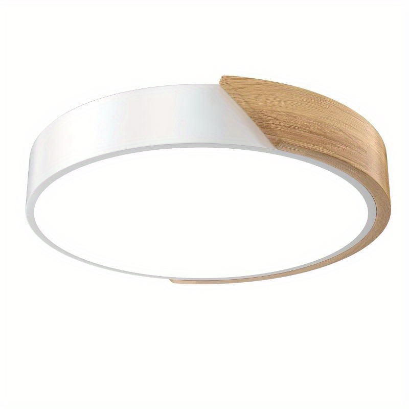 TEMU Plafonnier LED en bois, idéal pour salon, chambre, salle de bain, balcon