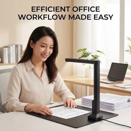 portable document scanner 16mp book document scanner with anti tilt and led light a4 size multi language ocr book scanner for remote teaching office and education photo scanner