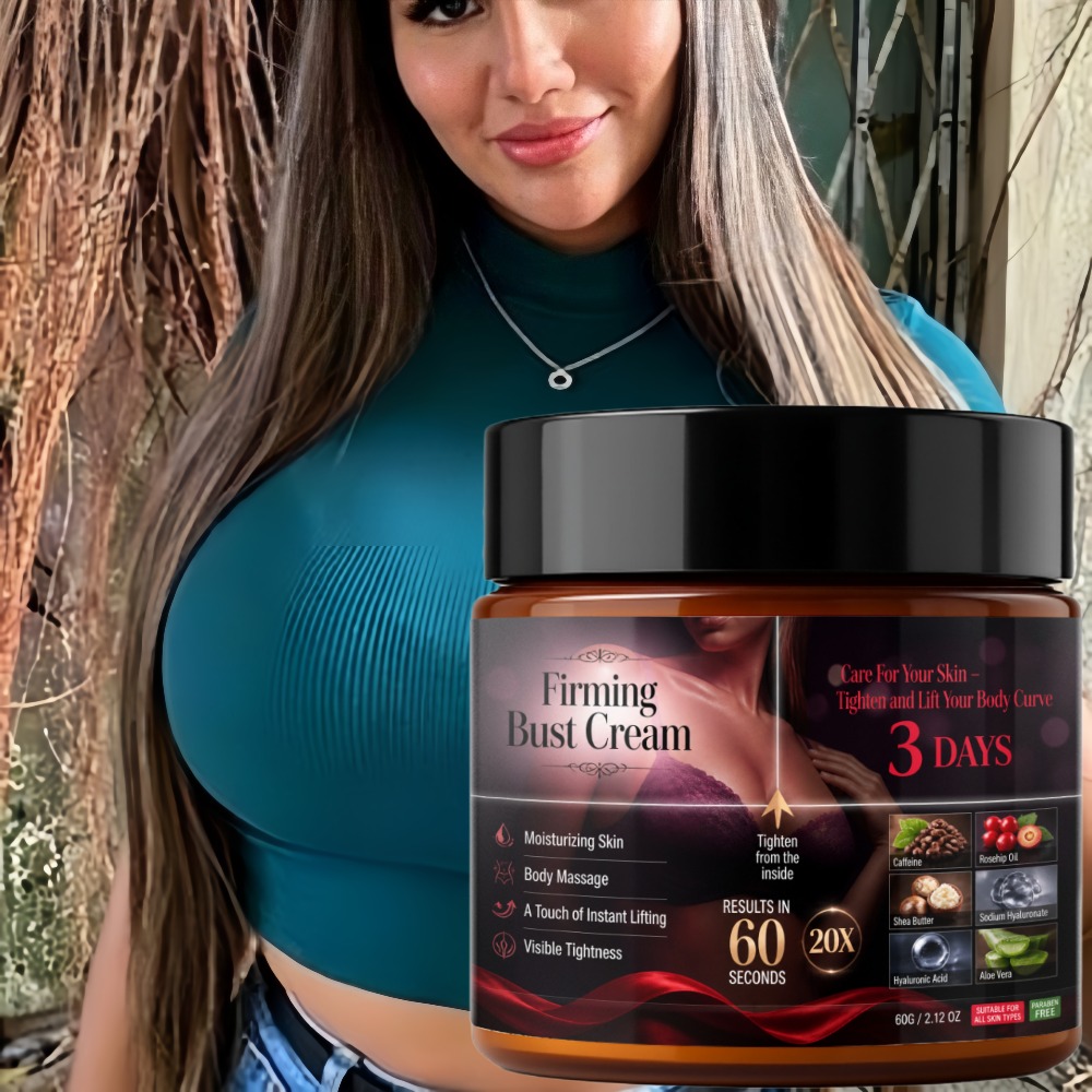 Powerful Instant Bust Lifting Cream, Containing Jojoba Oil, Honey, Caffeine, Shea Butter, and Vitamin E – Deeply Moisturizes and Firms the Skin – Leaves Skin Smoother and Firmer with an Instant Lifting and Tightening Effect in 6 Minutes