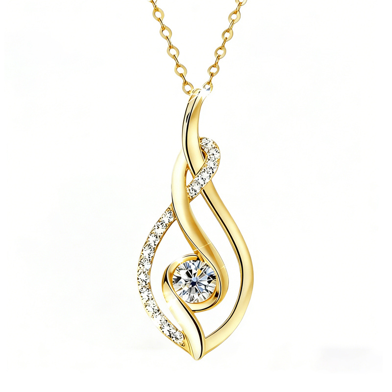 And Versatile 925 Silver 0.5-carat Four-prong Round Pendant Necklace For Men And Women, Suitable For Daily Wear And As A Gift For Valentine's Day, Christmas, New Year Or Birthday. With A Gift Box.