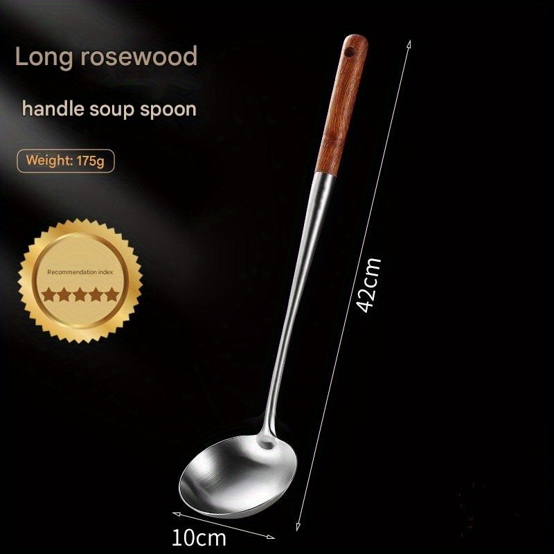 TEMU Stainless Steel Wok Spatula Cooking Utensils Kitchenware Stir Spoon Soup Colander Frying Spatula
