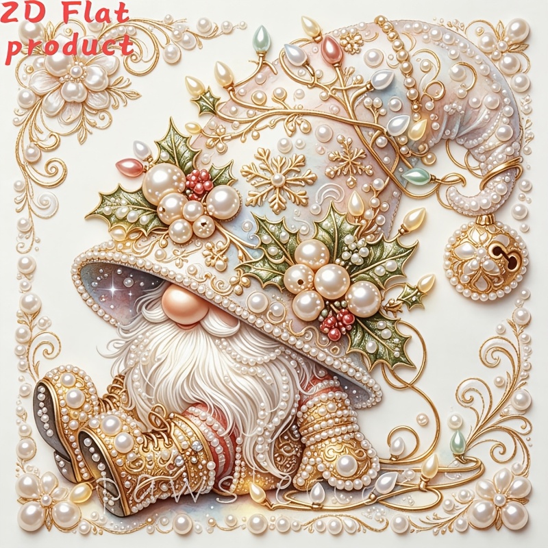 TEMU Kit de peinture diamant DIY avec perles colorées, perles de diamant 3D rondes/irrégulières cadre, embellies de perles, ensemble de peinture