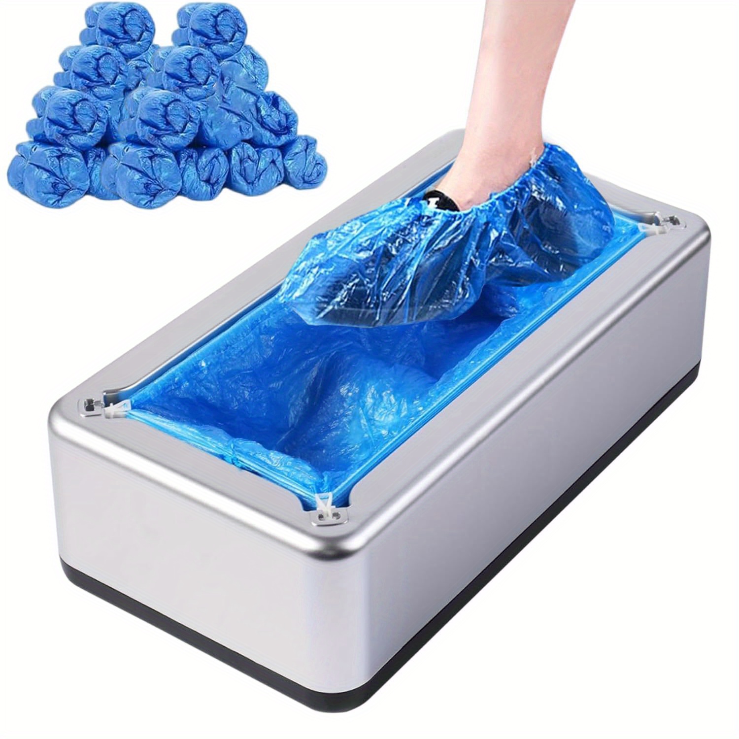 Image of 1set Portable Automatic Shoe Cover Dispenser With 200pcs Disposable Covers Wear For Home Multi-scene Cleaning Protection Supplies