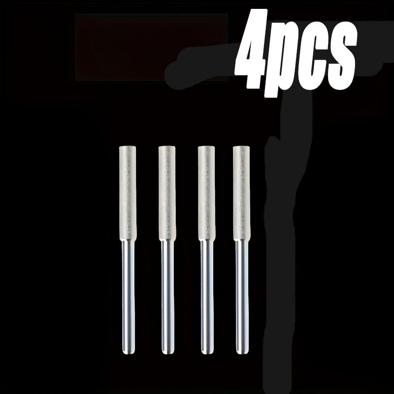 TEMU 4pcs Diamond Chain Saw Sharpener Set, Grinding Head Rotary Tool File, Suitable For Chainsaws, Artificial Jade, Glass, Metal, Wood Polishing - No