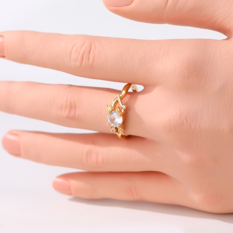 Women's Light Luxury Vine Branches & Synthetic Zirconia Ring