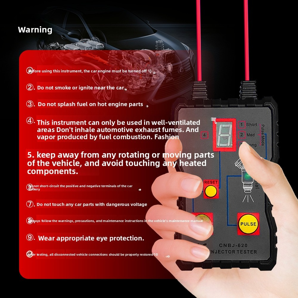 cross border trade hot selling automotive fuel injector testing and cleaning tool car repair tool model 620 without battery Product details 12