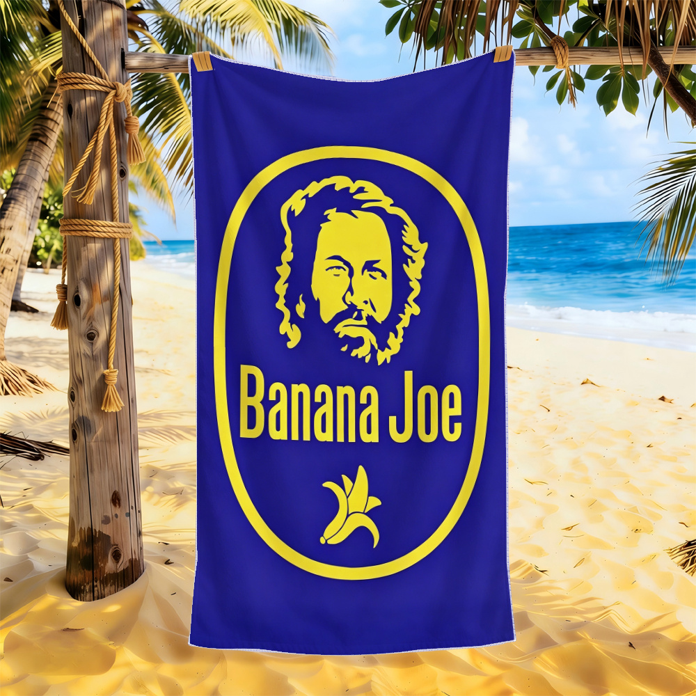 Image of Banana Joe Themed Large Beach Towel Suitable For Pool, Surfing & Travel - Quick-dry Microfiber With Banana Joe Print, Soft Thick Towel For &, For Camping, Bathing, Swimming