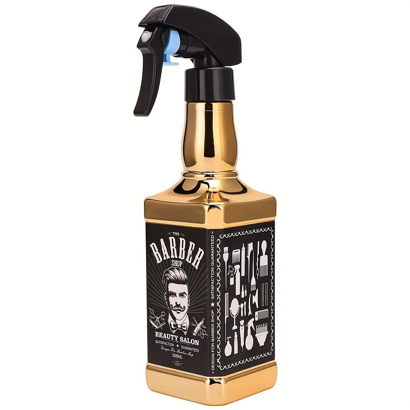 TEMU Vintage Spray Bottle - Refillable Fine Mist For Styling, Skin Care, Pets, Plants, Travel & Cleaning - Bps-free Plastic With & Blue Accents, Spray Bottle For Hair