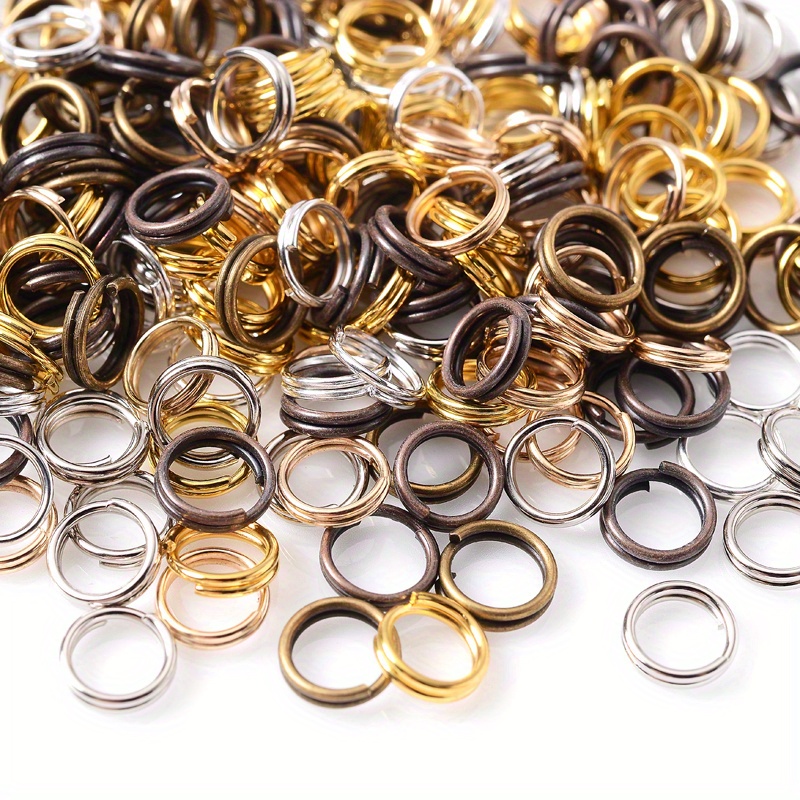 Image of 400pcs 6mm Alloy Metal Split Rings For Jewelry Making , Keychain Necklace Bracelet Earring Links