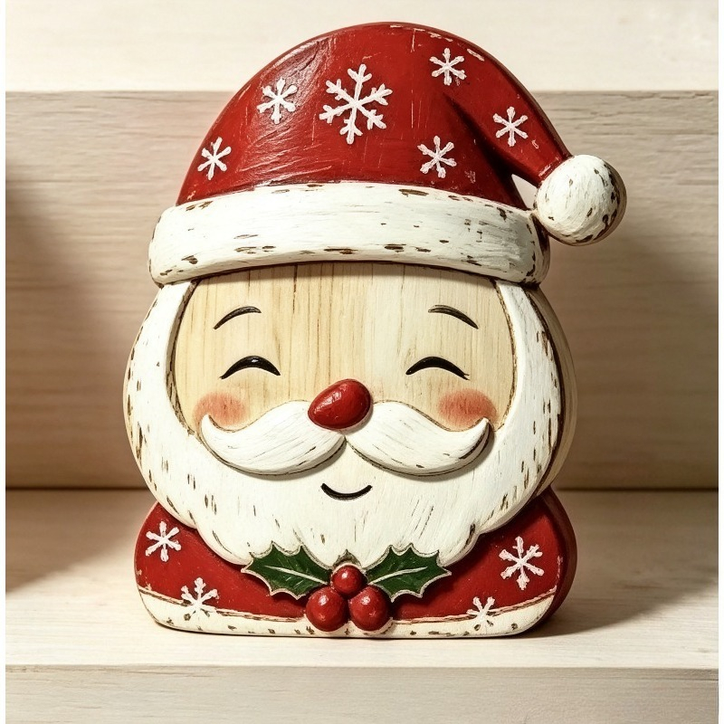 TEMU 1 pz, Tavoletta di Legno a , Nuovo Ornamento Natalizio in Legno con Motivi di e , Decorazione Centrotavola Festiva