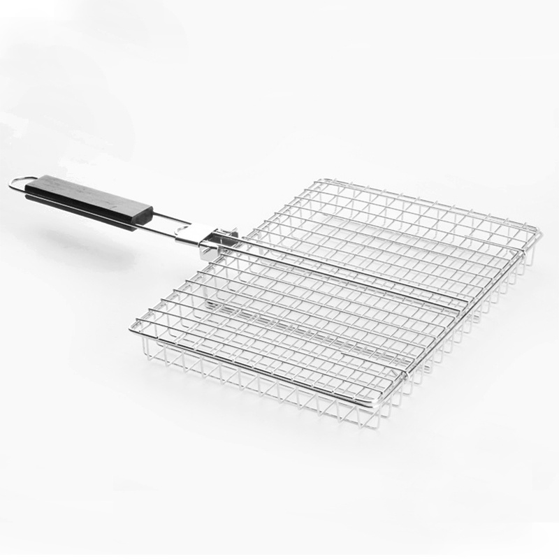 E-shop faltbares, verdicktes BBQ-Grillrost, großes Fassungsvermögen, geeignet zum von Hähnchen, antihaftbeschichtetes Grillwerkzeug mit Griff,