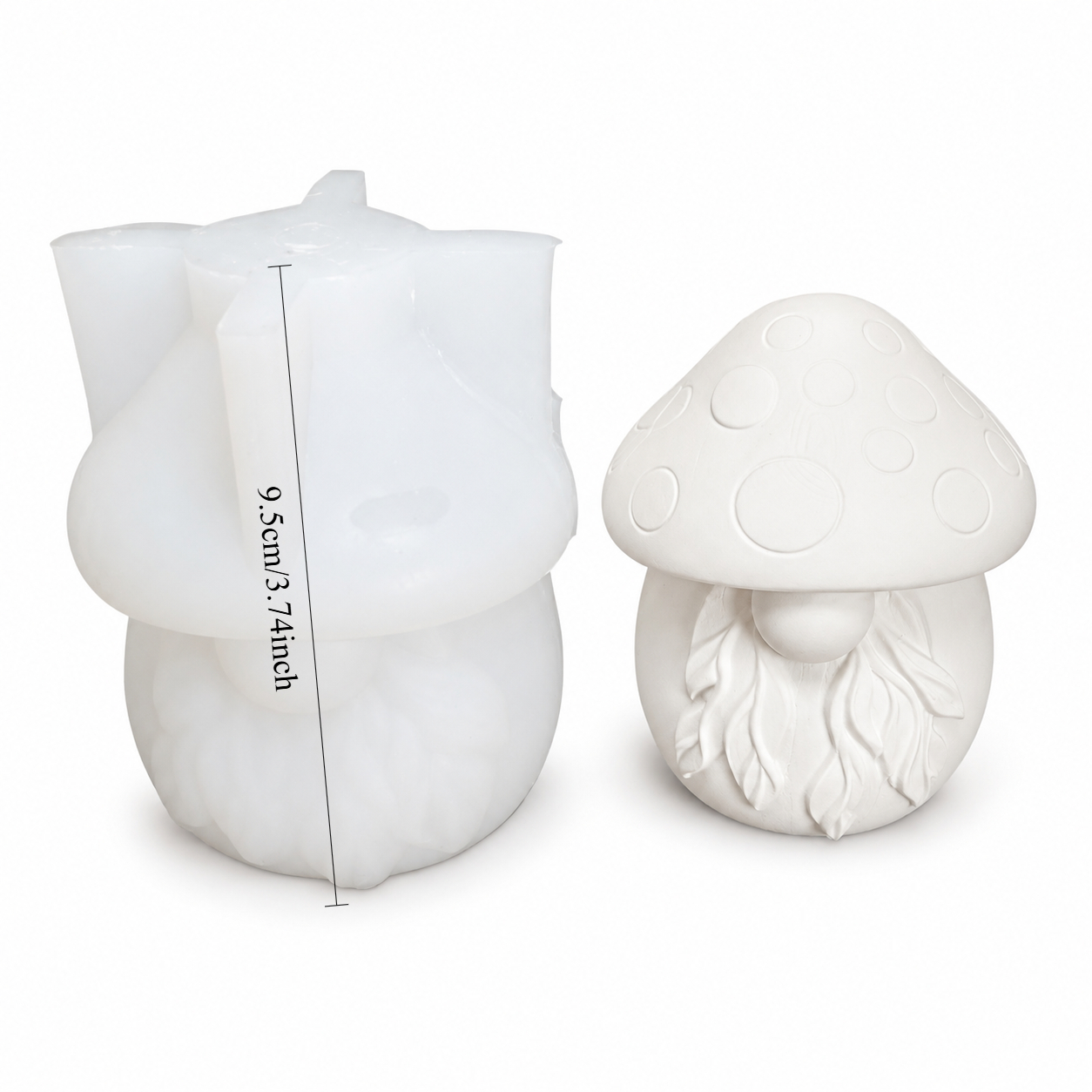 Image of Mushroom-themed Gnome Silicone Mold For Plaster, Candles, And Decor Ornaments