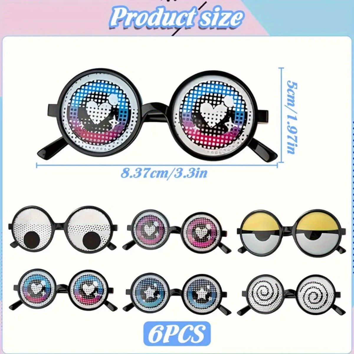 TEMU Set Of -shaped Humorous Eyewear, Trendy Novelty Glasses For Grown-ups, Costume Items For Celebrations, Photo Booth Props, And Festivals