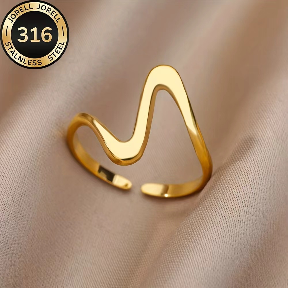 TEMU High-quality Stainless Steel Hypoallergenic Ring, Anti-fading, Easy And Elegant, Suitable For Everyday Wear Or Party Fashion Women's Ring,