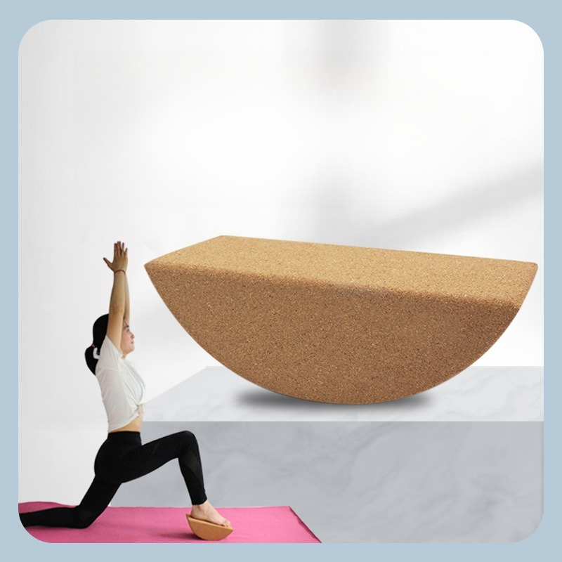 Cork Moon Balance Yoga Block for Pilates, Non-Slip & High Density Blocks for Meditation, Fitness and Stretching, Support