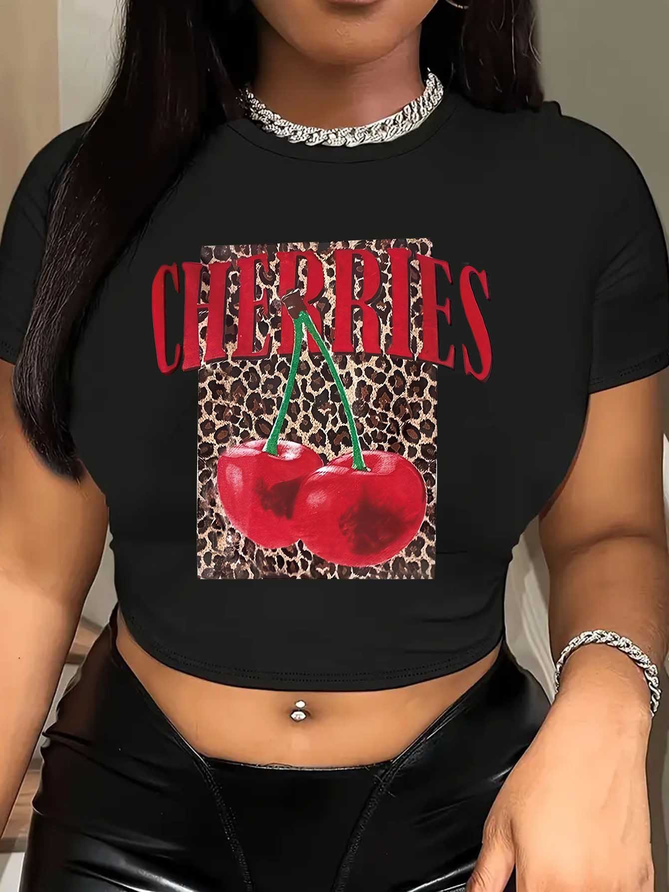 cherry shirt women sold on Temu United States