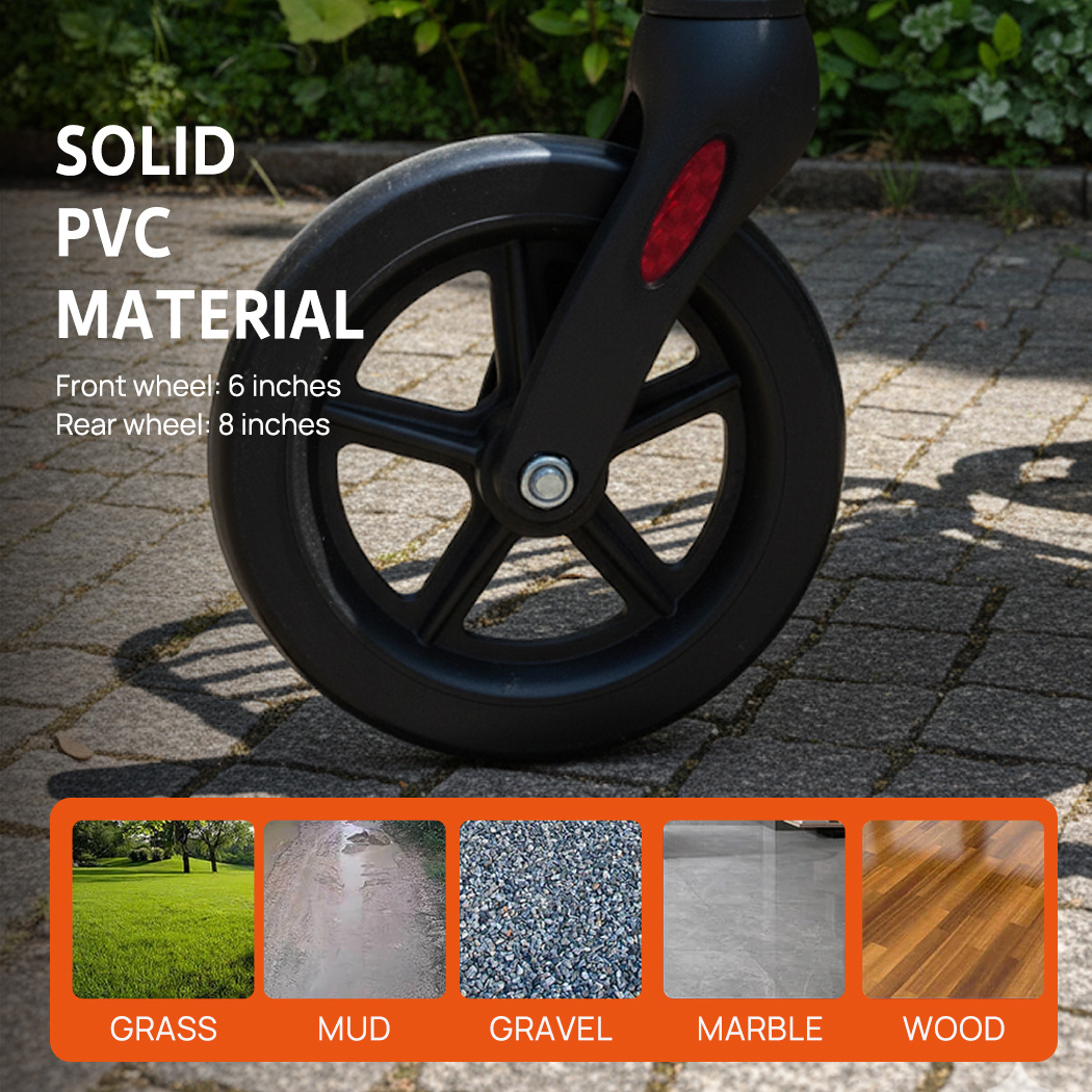 PORIYA Folding Transport Wheelchair Lightweight Foldable Manual Chair with 220 Weight Capacity, 6”/8” All-Terrain Tires, Safety Belt & Handbrake System, Frame Portable Wheelchair for, Airplane, Car, Use – No