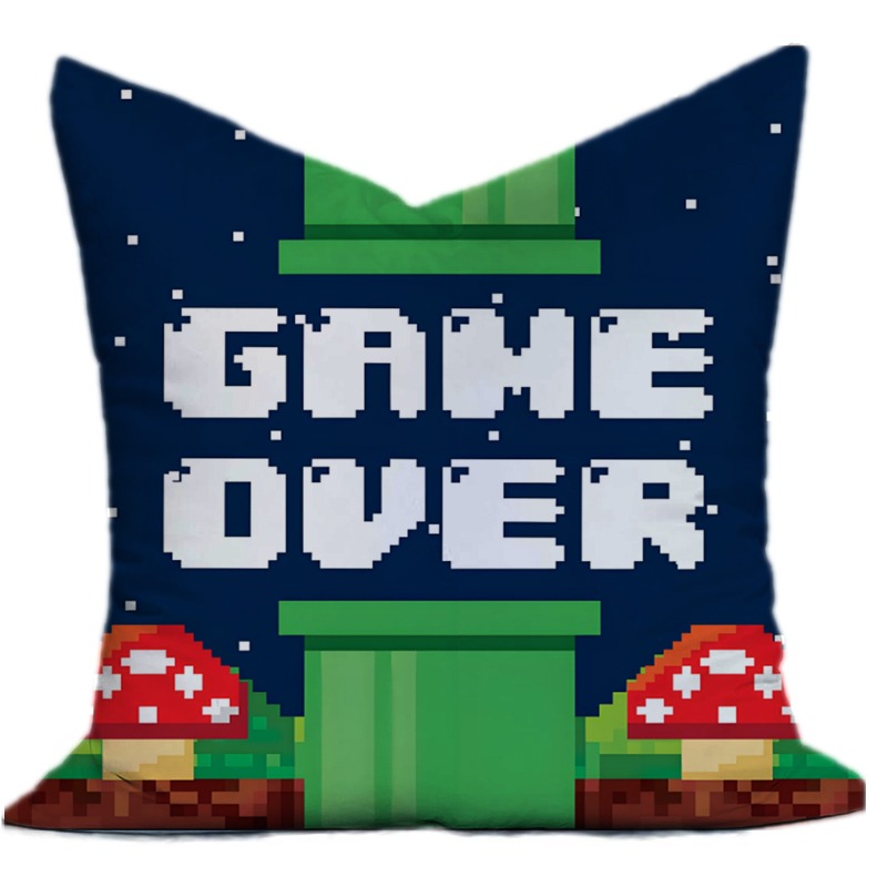 TEMU 1 housse de coussin rétro Game Over Pixel