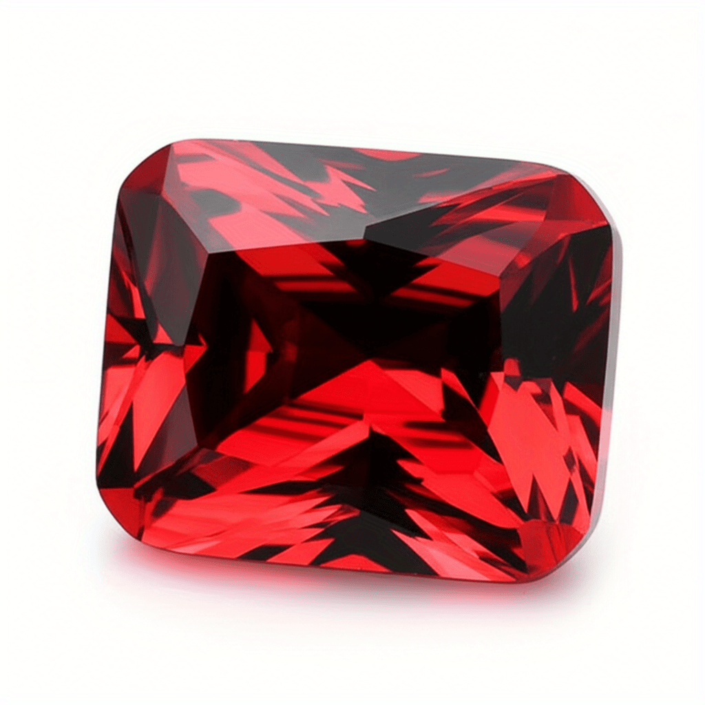 100pcs Vivid Red Lab-Created Gemstones for Jewelry Making