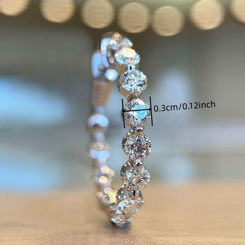 Minimalist Zirconia Engagement Ring for Women