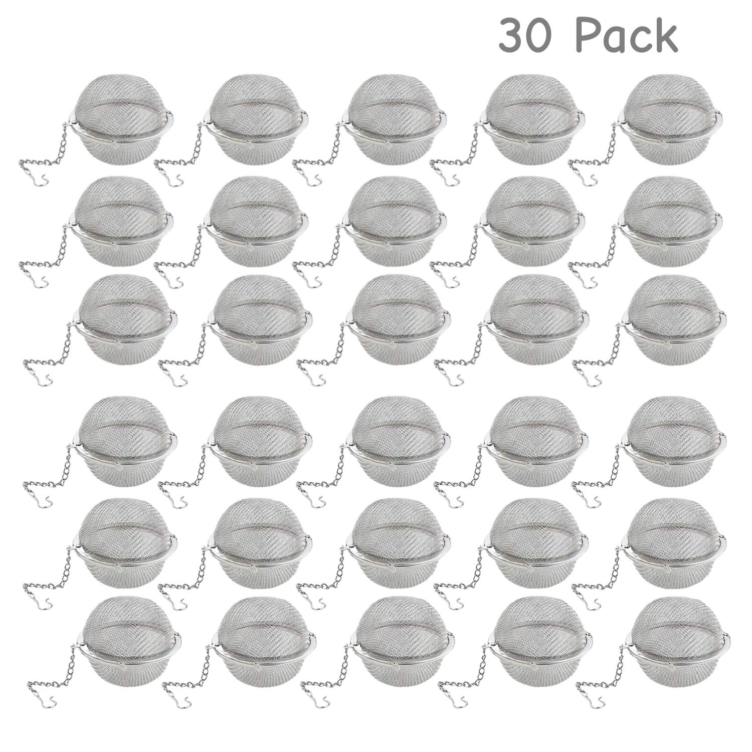 TEMU 30pcs Of Loose Leaf Tea Steepers, Made From 304 Stainless Steel, Featuring Tea Ball Infusers And Extra Fine Mesh Strainers, Perfect For Brewing