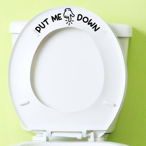 1 toilet sticker with gesture pattern design a relaxed and atmosphere to the bathroom space vinyl detachable home decoration sticker