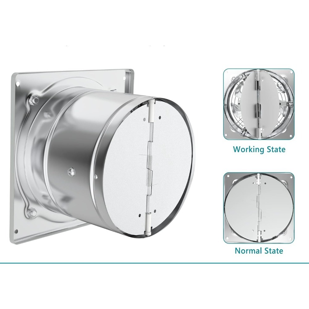 1set Kitchen Bathroom With 150mm Ventilation Tools, , Suitable For Kitchen, Bathroom, Garage, Basement, Home Office And Commercial Places And Other Purposes.