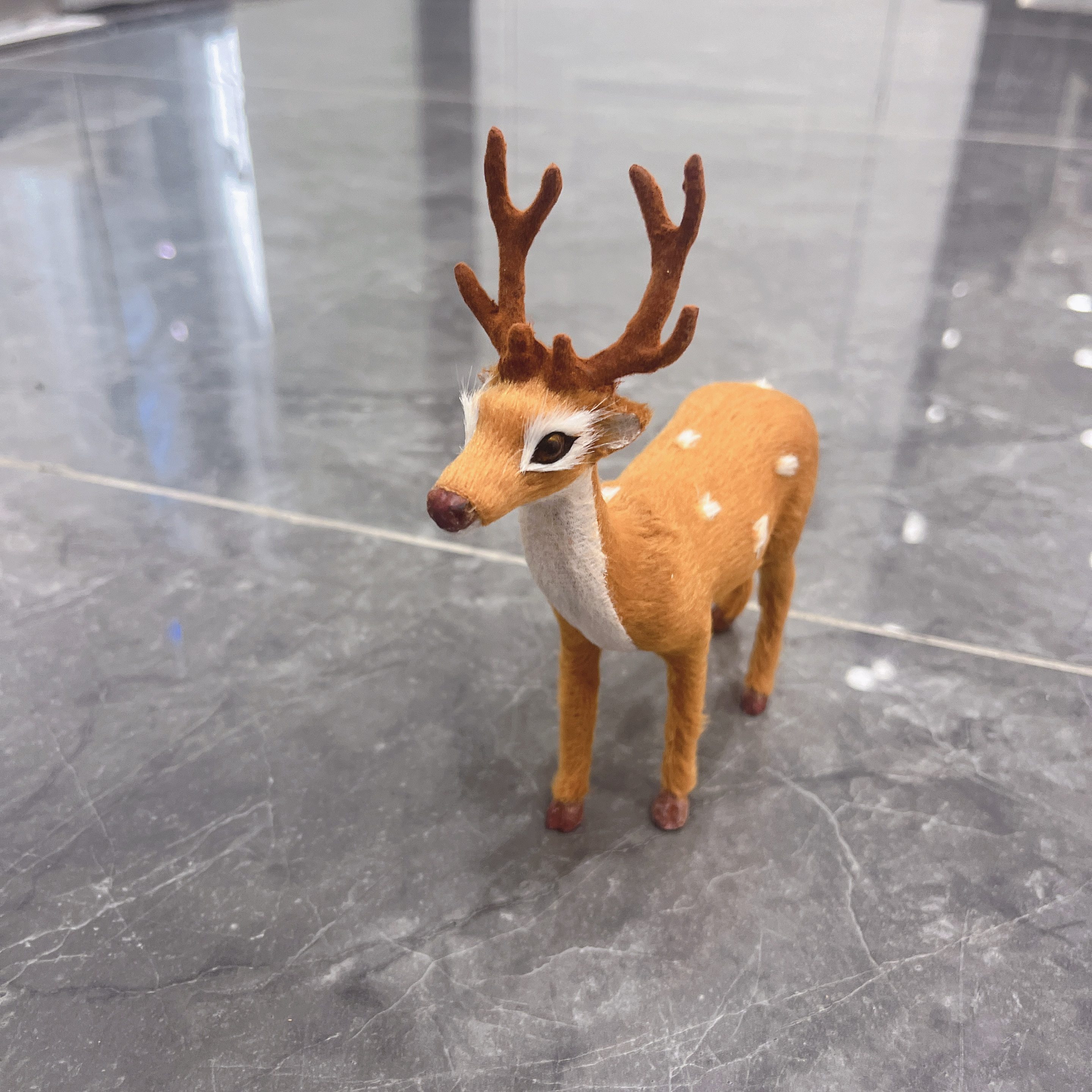 TEMU 1pc 5.91-inch Christmas Reindeer Plush Simulation Reindeer Christmas Reindeer 2025 Navidad Christmas Decoration Home New Year Doll Decoration