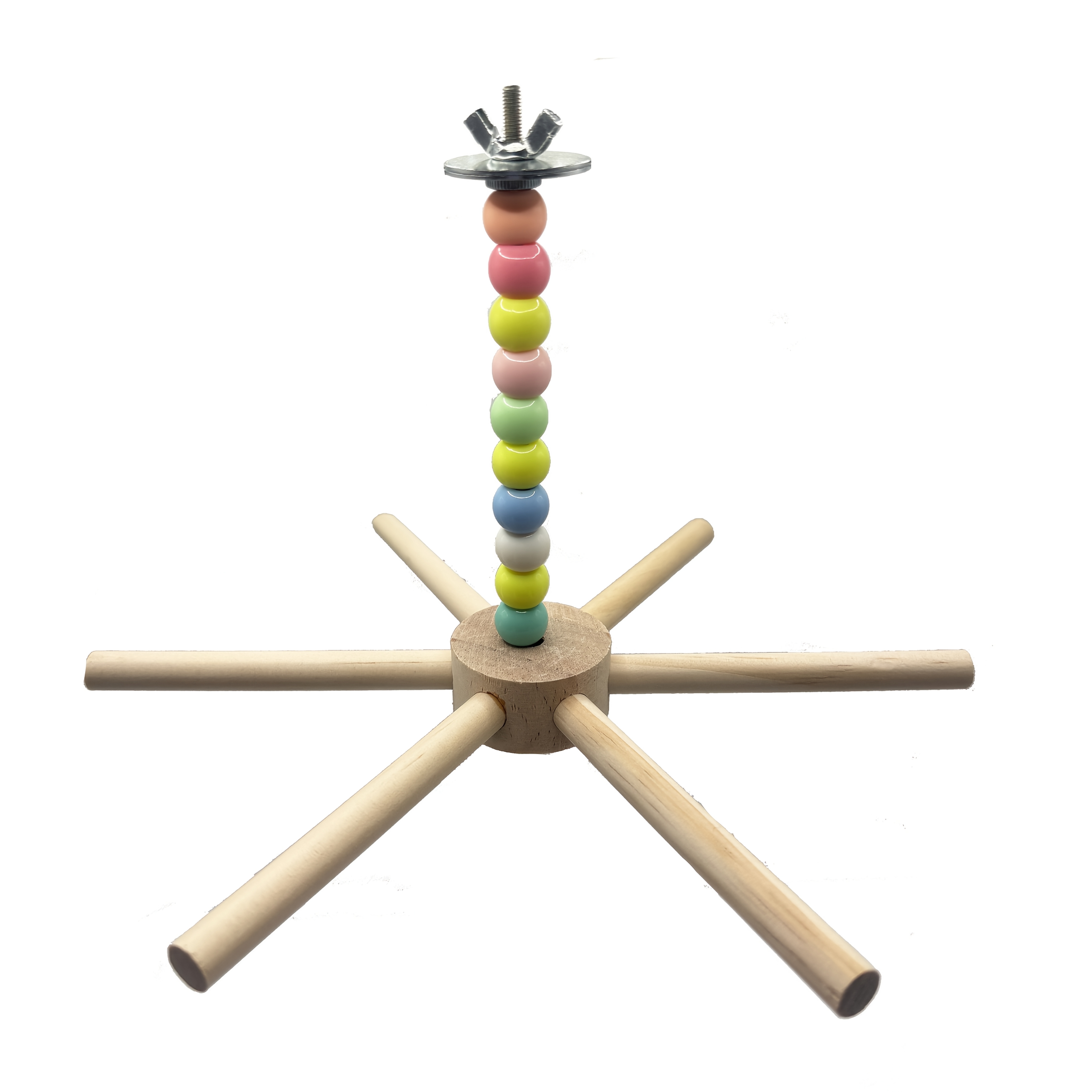 TEMU [interactive Bird Toy] 1pc Hanging Bird Rotating Stand | Interactive Durable Bird Toy, Bird Swing Toy, , Pure Hand-made Reinforcement Design For Parrot Grinding Claw Relaxation