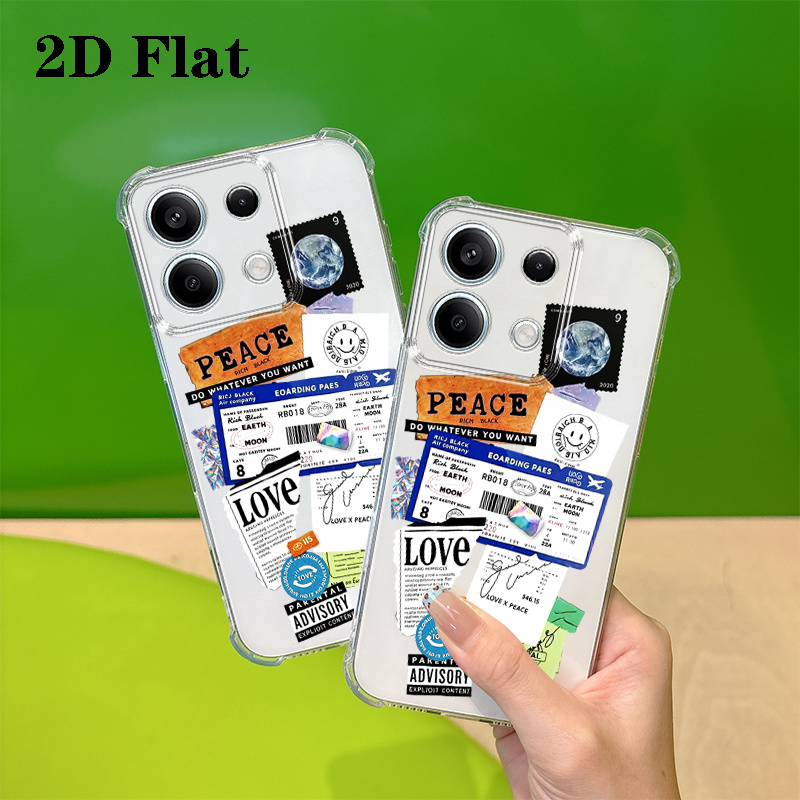 품목 사진 휴대폰 케이스 - 2d 플랫 peaceloveboarding pass 휴대폰 케이스 (xiaomi 11 12t 13pro 14t 15pro pocox3 x4 x5 x6 호환), xiaomi redmi 10  12c 13 14c 및 k50 k60 k70e note10 note11s note11pro note12 note12pro note13 note14 note15 note15pro 호환