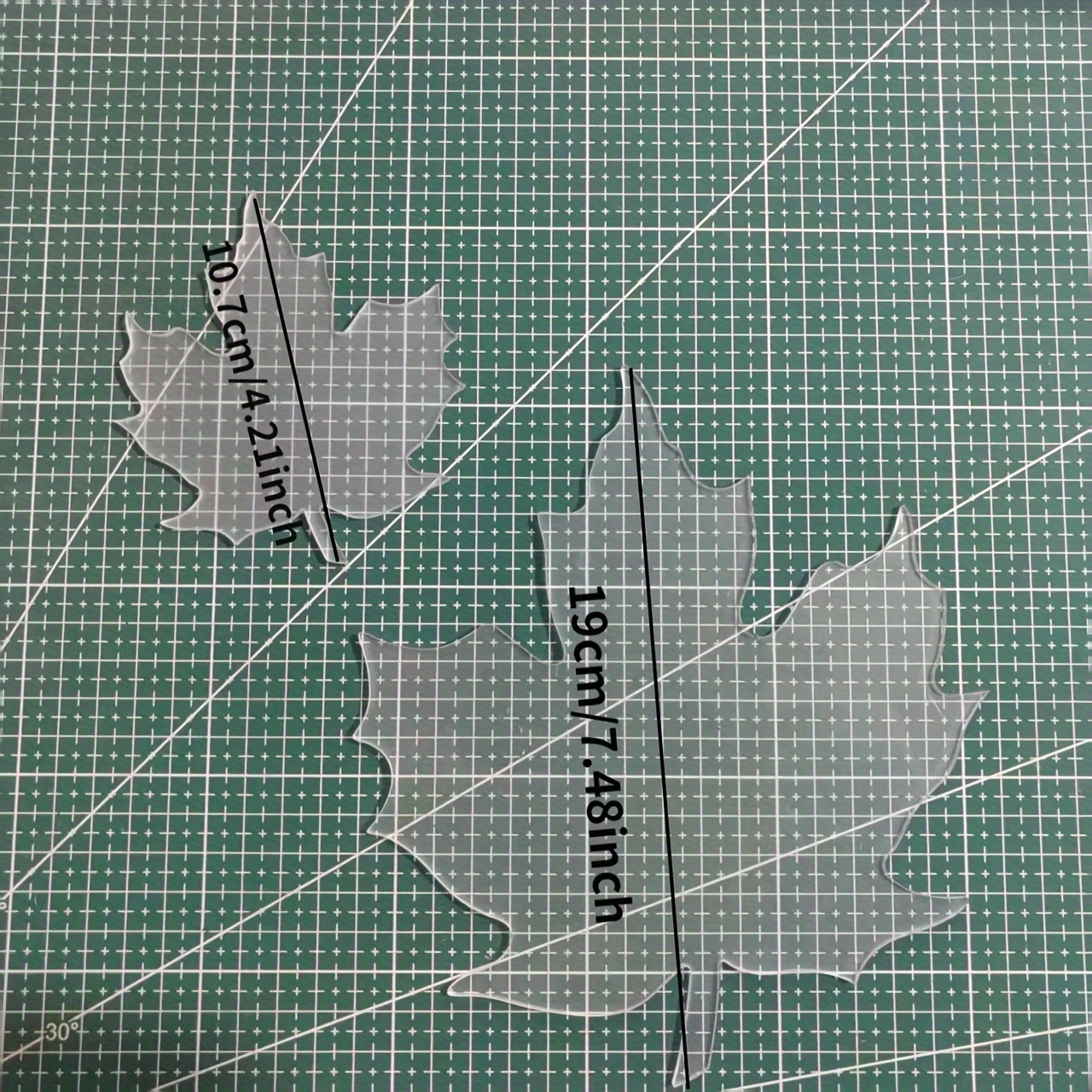 TEMU 4pcs Gabarit Patchwork Feuille d'érable Acrylique Transparent Durable | Design Collage Automne - Idéal pour les Loisirs Créatifs à Domicile et