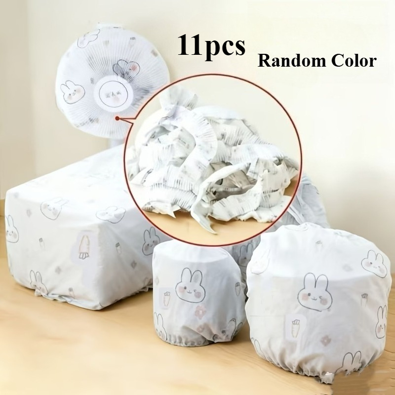 TEMU 11-pack Random Color Printed Thickened Non-woven Dust Covers, Universal Multi-functional Small Appliance Protective Covers, Non-woven Fabric
