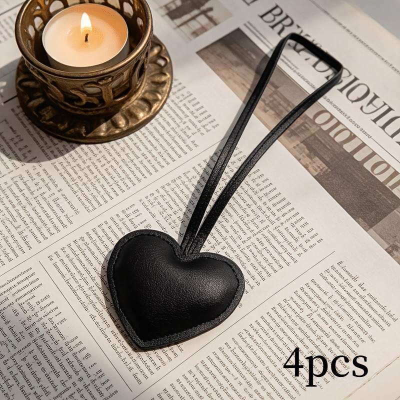 TEMU 4pcs Heart-shaped Decorative Pendant Valentine's Day Gift Couple Key Chain Pendant Bag Packaging Ornament