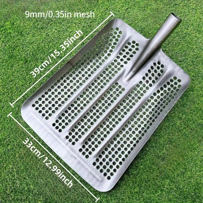 Image of Steel Soil Sifter Shovel - Multifunctional, Mesh Filter For Sand, Rocks, Soil, 1pc, Essential For Gardening And Agriculture