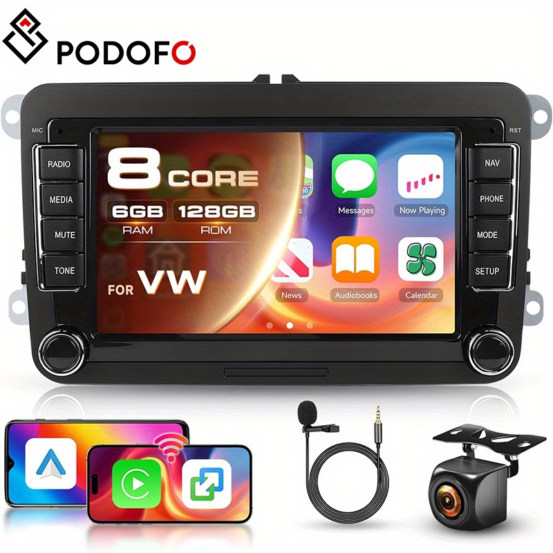8-jedrni 6G 128G avtoradio za VW Golf Polo Passat B6 B7 Seat Jetta Caddy Tiguan Škoda Radio 15 7-palčni zaslon na dotik Brezžični Carplay Aut