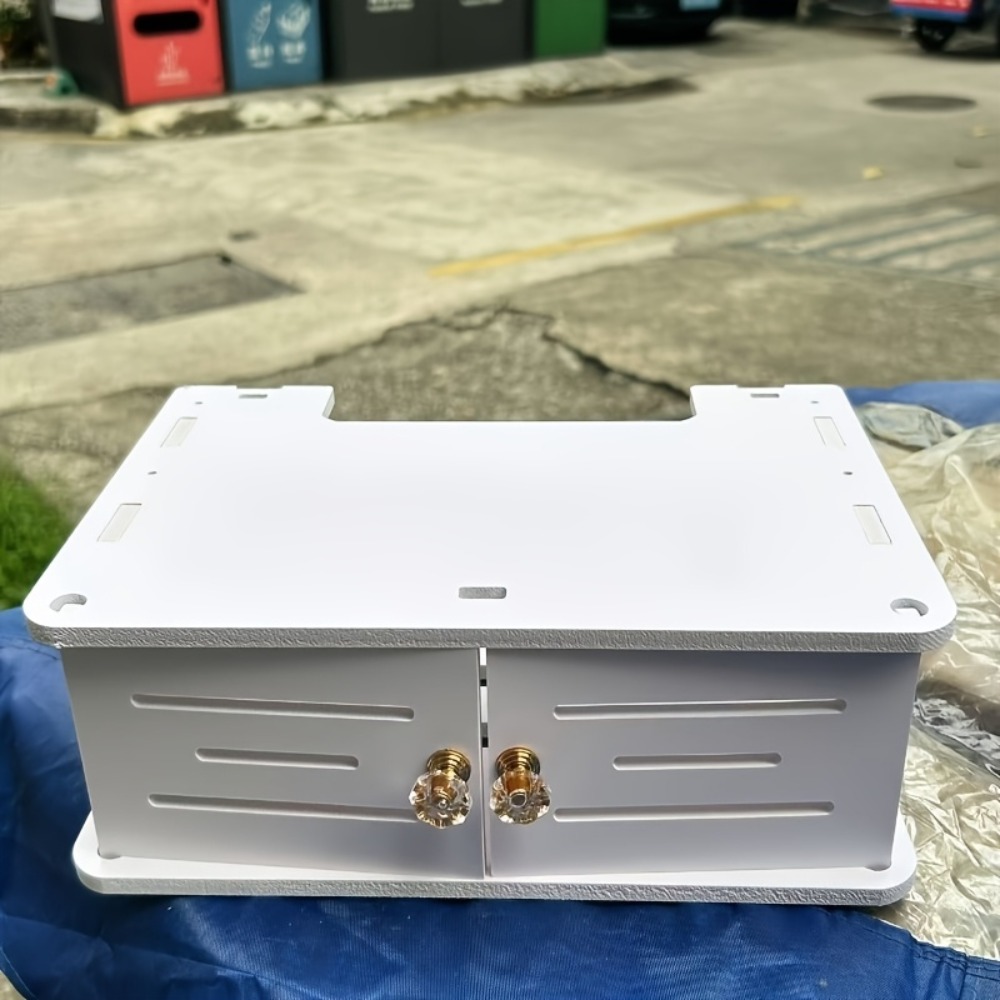 Wall-Mounted Router Storage Box with Double Layer Shelves