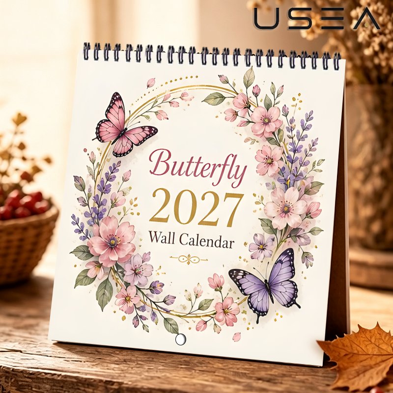 TEMU 2027 Wall Calendar, 12-month Monthly Planner & Yearly Organizer With Habit , Twin Wire Spiral Binding, , Ideal Christmas And New Year Seasonal