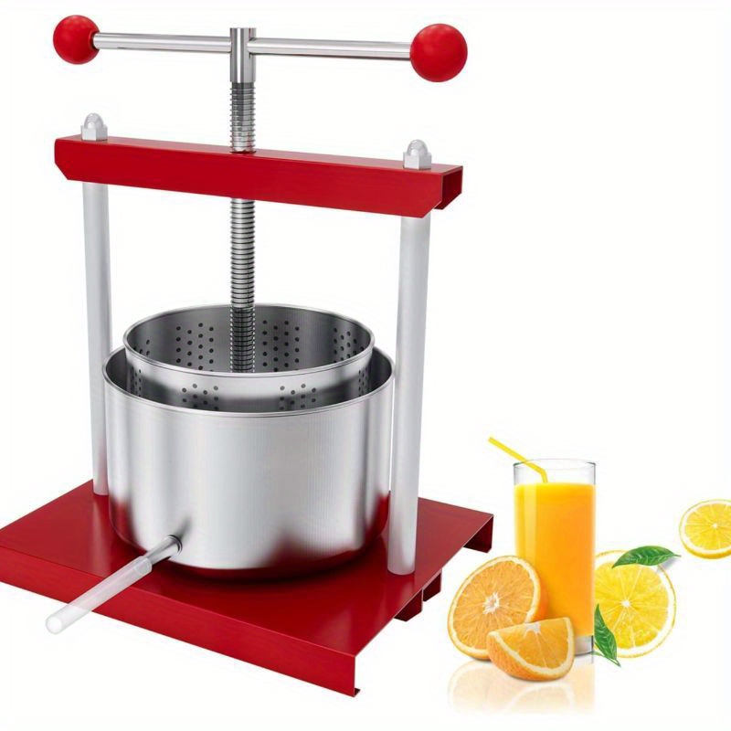 TEMU 3-liter Fruit Press, Stainless Steel Juicer, Manual Fruit Press, Press, Berry Press For Fruit Shops, Restaurants, Family Gatherings
