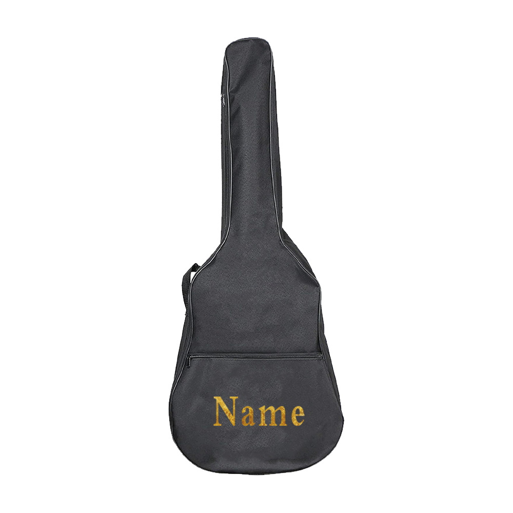 TEMU 1pc Custom Name 31/34/38/41 Inch 1pc Guitar Bag, Black Performance Bag Shoulder Bag Handbag, Custom Product Universal Classic Acoustic Guitar